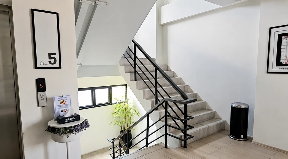 Bhava Residence elevator and stairwell