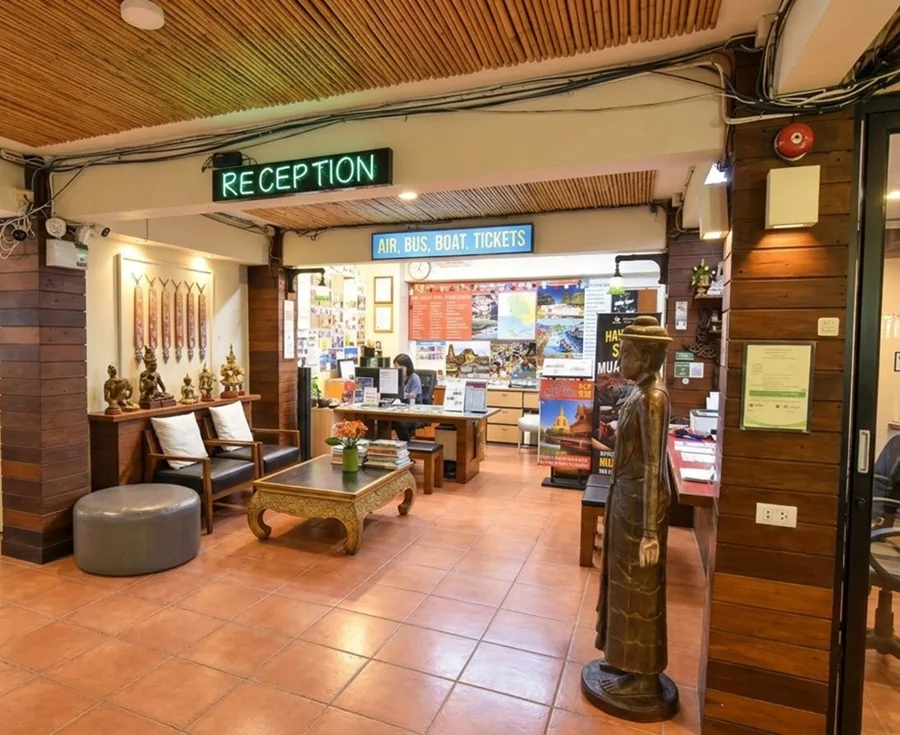 Reception desk at Villa Cha-Cha Banglumphu Bangkok
